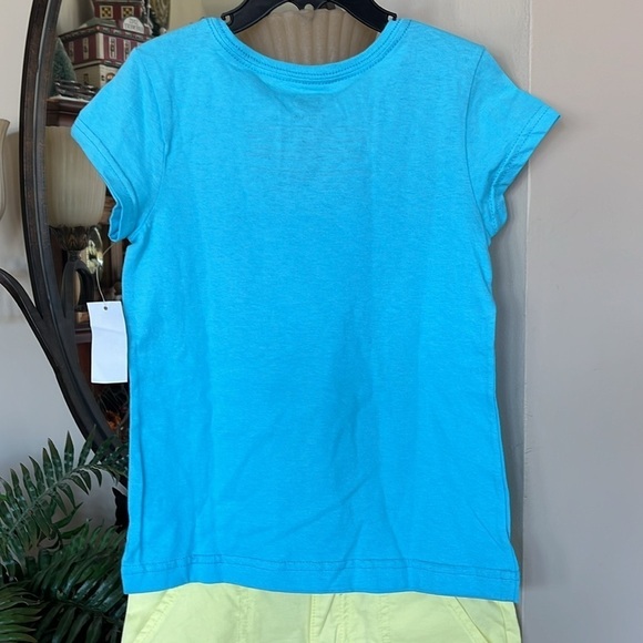 Brand New Disney Blue Minnie Daisy Top & Carter’s Yellow Classic Chino Shorts - Picture 6 of 15